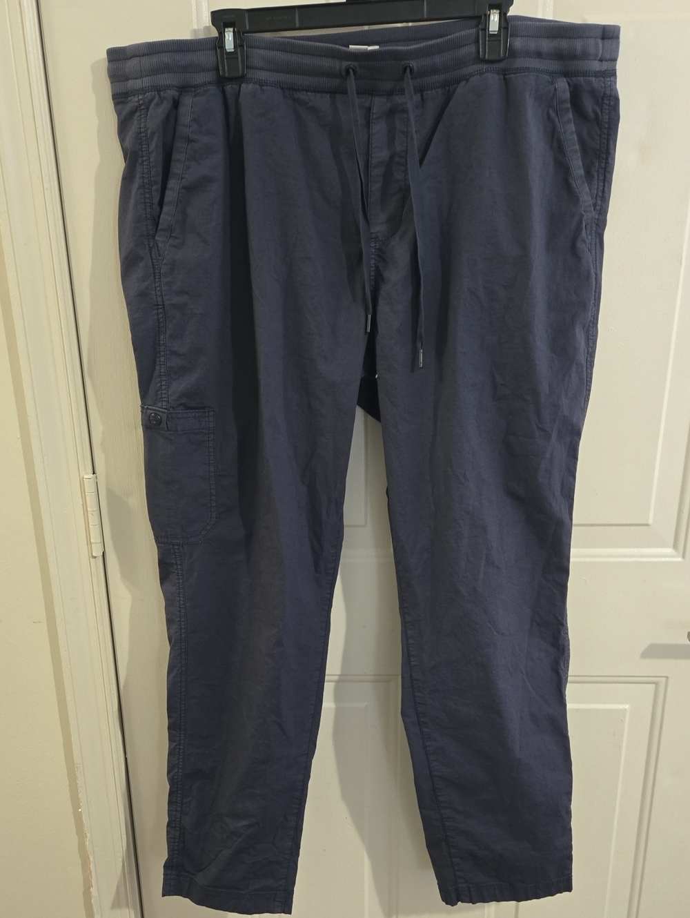 L.L. Bean Stretch Ripstop Pull On Pants 1X Navy Elastic Waist Gorpcore Outdoors